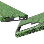 Neon Green Zebra Tough Phone Case iPhone, Galaxy, or Google Pixel