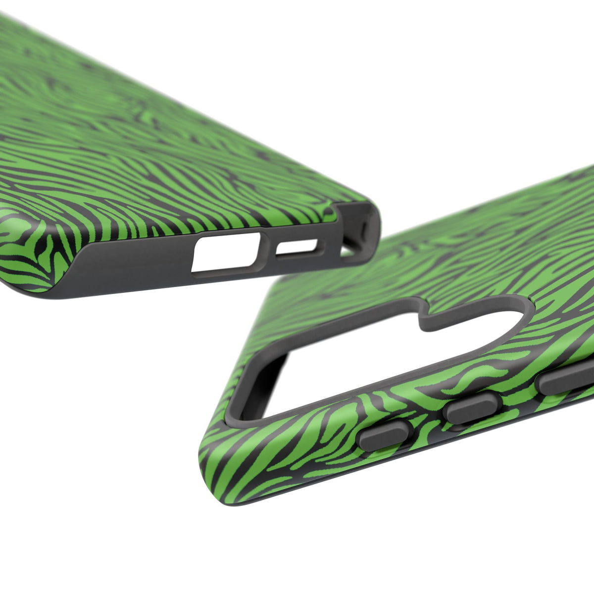 Neon Green Zebra Tough Phone Case iPhone, Galaxy, or Google Pixel