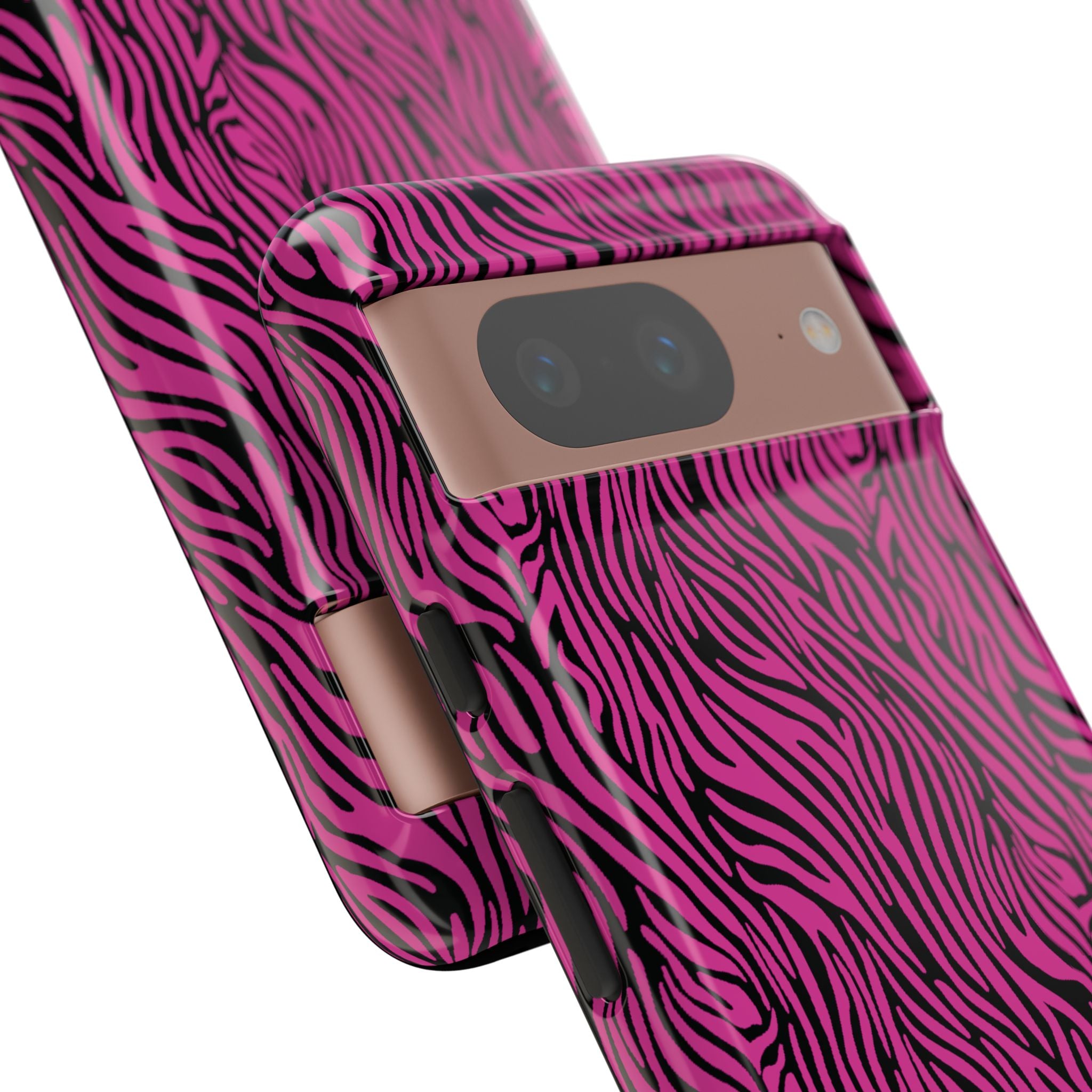 Pink Zebra Tough Phone Case for iPhone, Galaxy, or Google Pixel