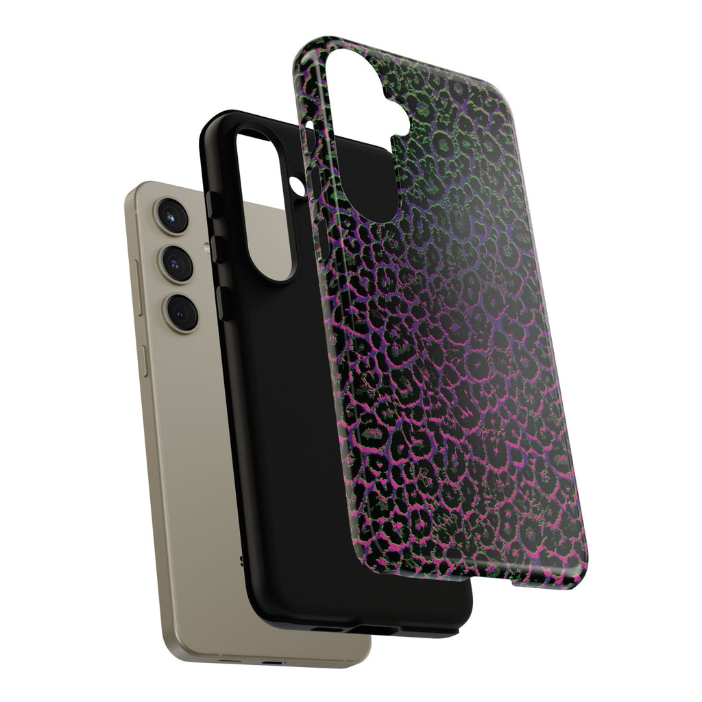 Colorful Leopard Tough Phone Case for iPhone, Galaxy, or Google Pixel