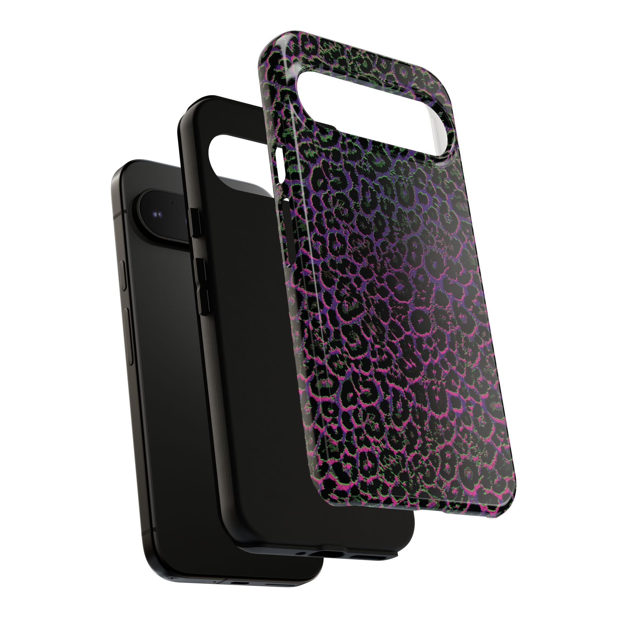 Colorful Leopard Tough Phone Case for iPhone, Galaxy, or Google Pixel