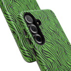 Neon Green Zebra Tough Phone Case iPhone, Galaxy, or Google Pixel