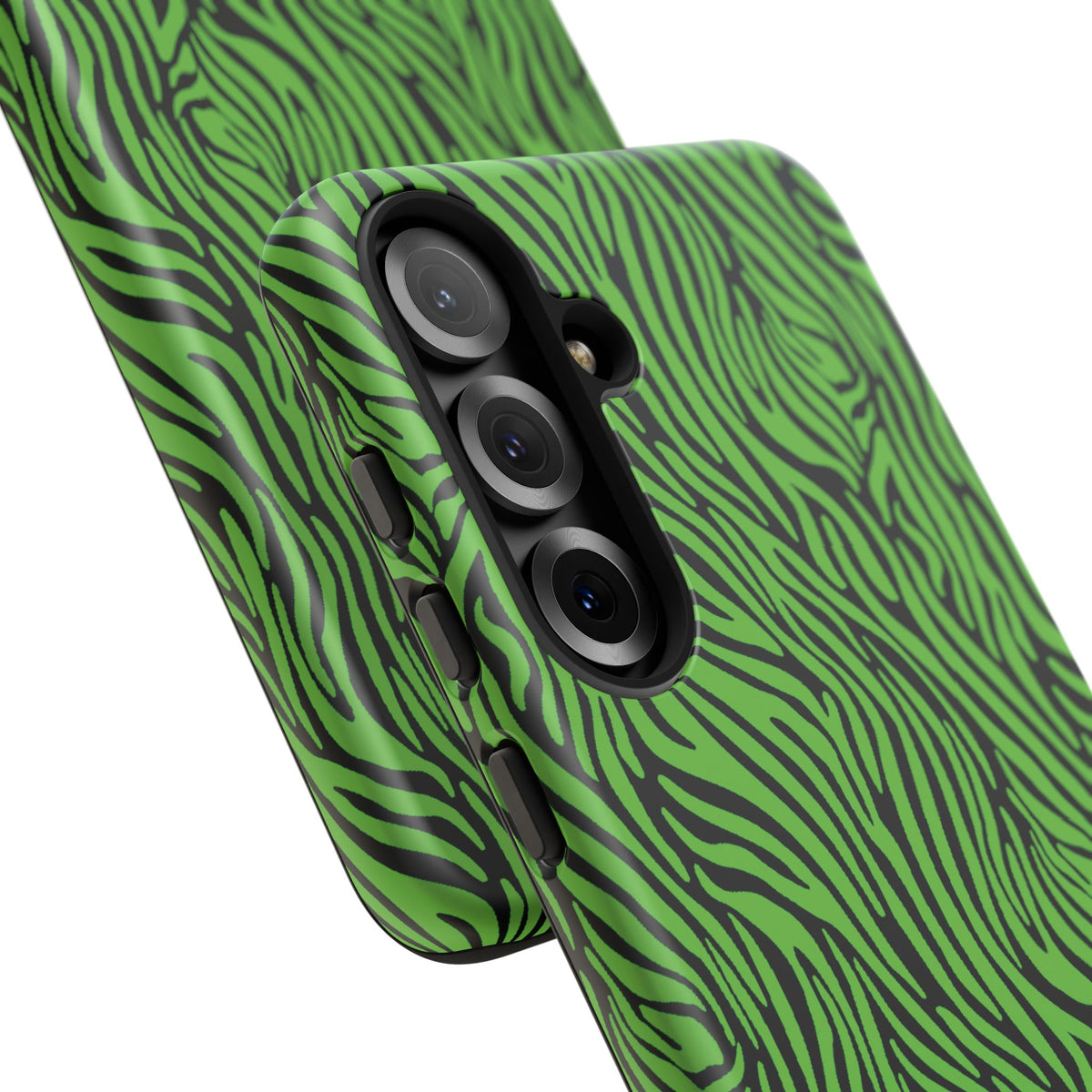 Neon Green Zebra Tough Phone Case iPhone, Galaxy, or Google Pixel