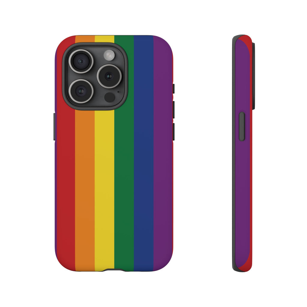 LGBTQ Rainbow Flag Tough Phone Case for iPhone, Galaxy, or Google Pixel