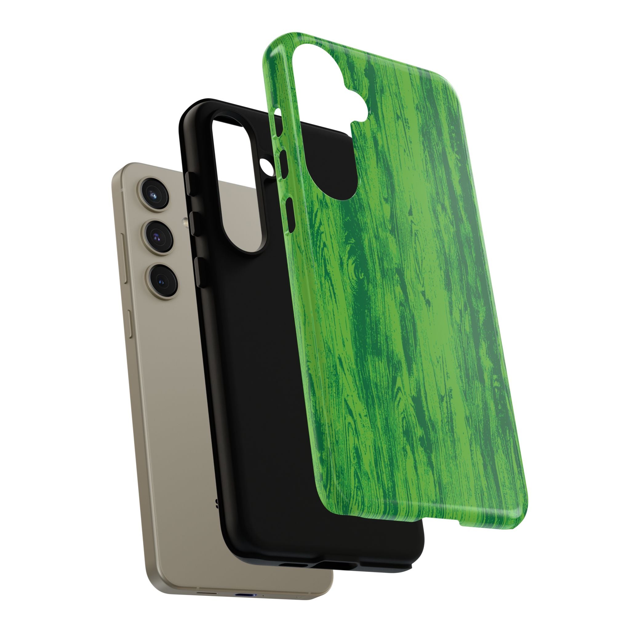 Neon Green Wood Tough Phone Case iPhone, Galaxy, or Google Pixel