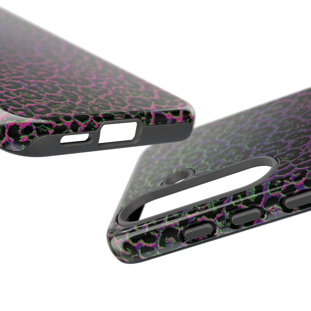 Colorful Leopard Tough Phone Case for iPhone, Galaxy, or Google Pixel