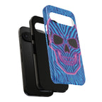 Neon Zebra Skull Tough Phone Case for iPhone, Galaxy, or Google Pixel