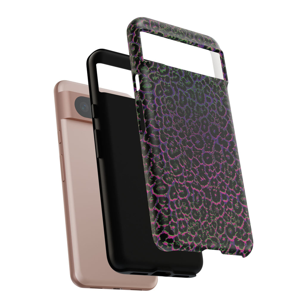 Colorful Leopard Tough Phone Case for iPhone, Galaxy, or Google Pixel