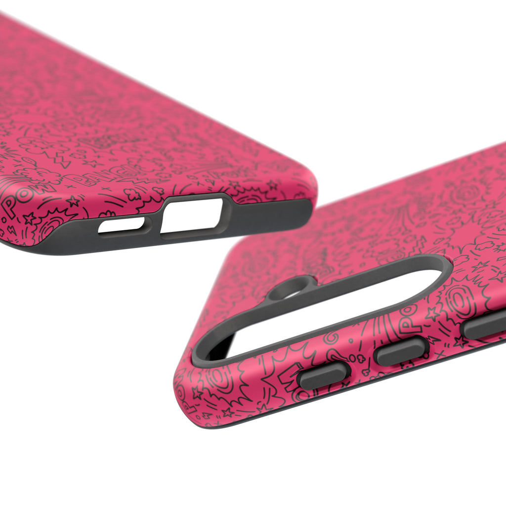 Pink Wow Tough Case for iPhone, Galaxy, or Google Pixel