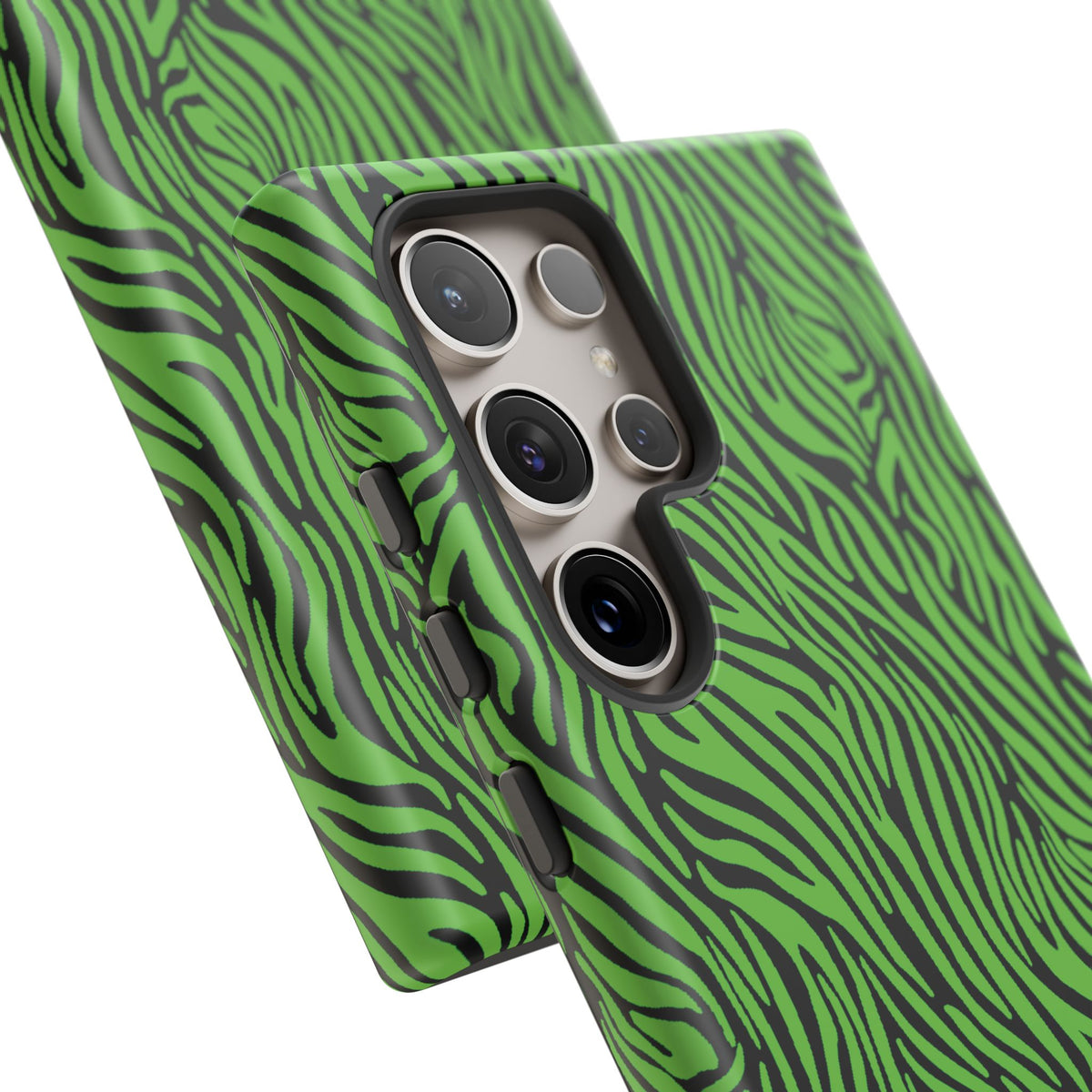 Neon Green Zebra Tough Phone Case iPhone, Galaxy, or Google Pixel
