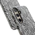 Black and White Zebra Print Tough Case iPhone, Galaxy and Google Pixel