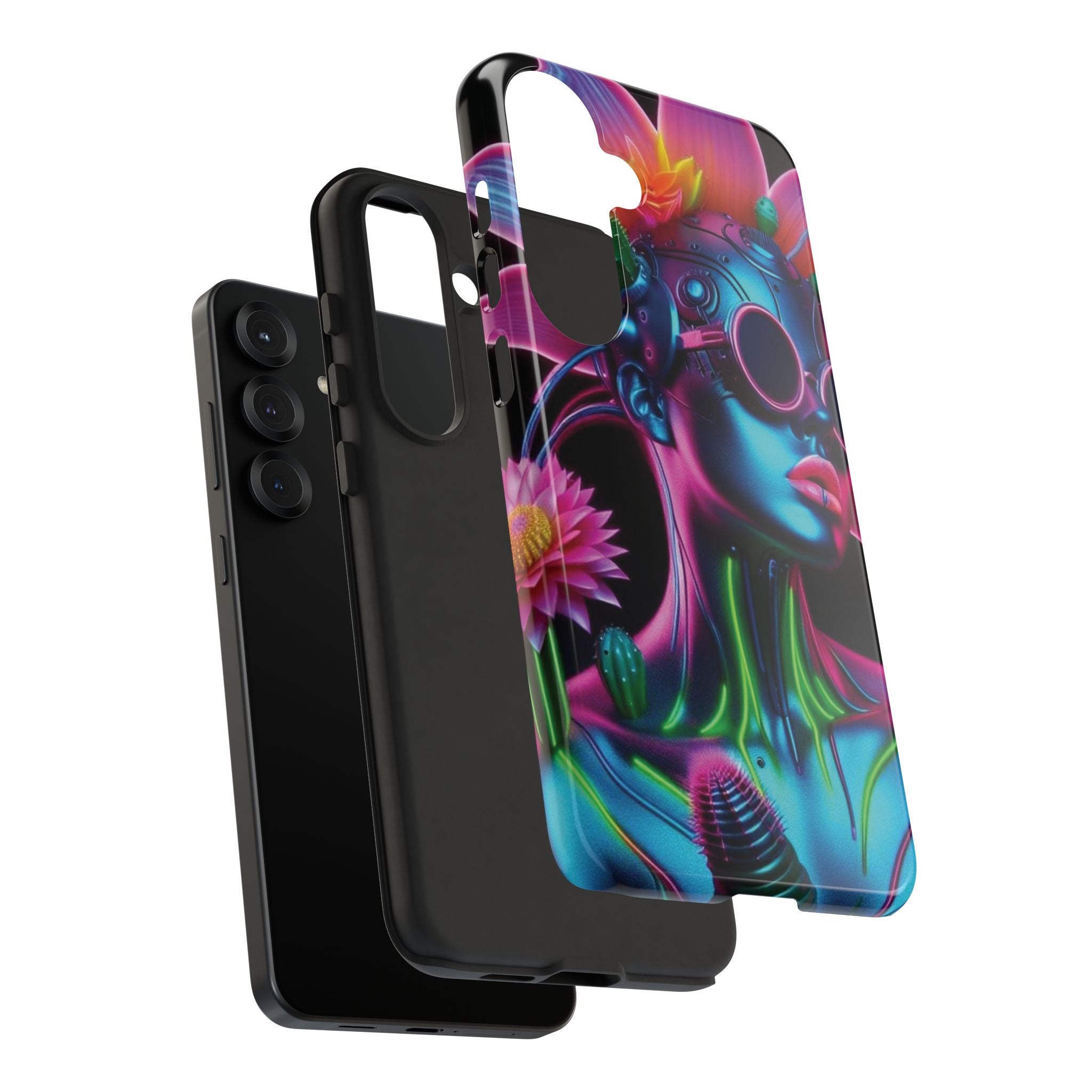 Neon Androgen Cactus Flower Tough Phone Case for iPhone, Galaxy, or Google Pixel