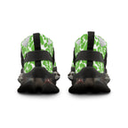 Neon Green Leopard Men's Mesh Sneakers