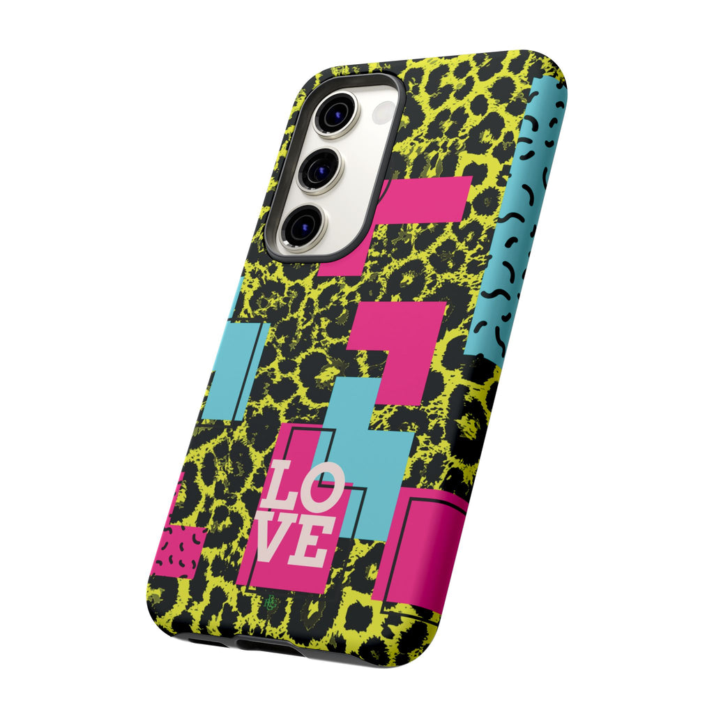 LOVE Neon Yellow RG Phone Case iPhone, Galaxy and Google Tough Cases