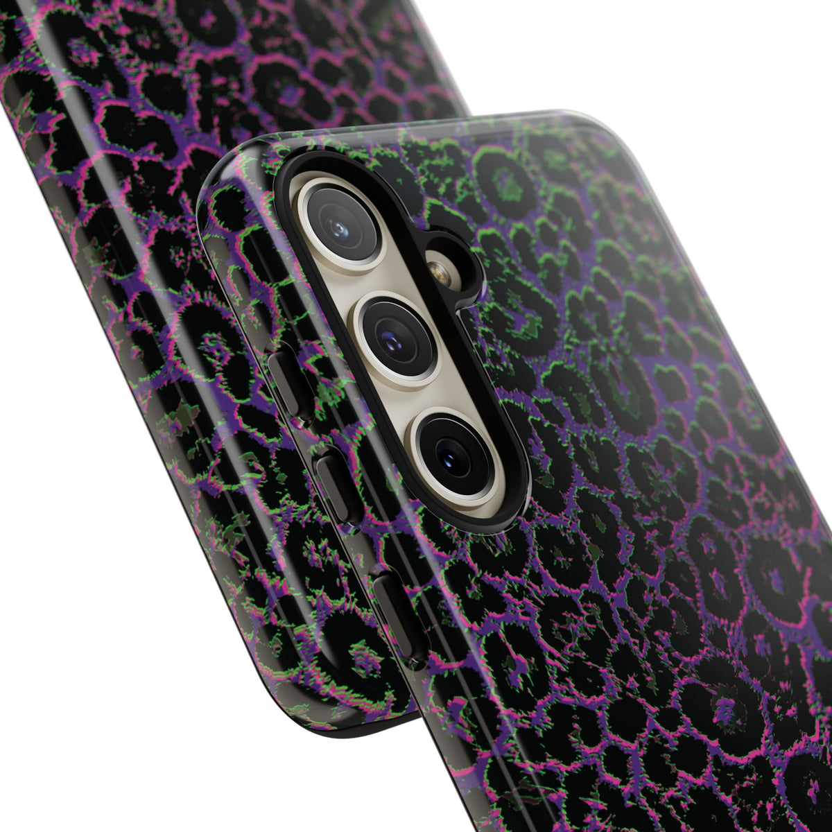 Colorful Leopard Tough Phone Case for iPhone, Galaxy, or Google Pixel