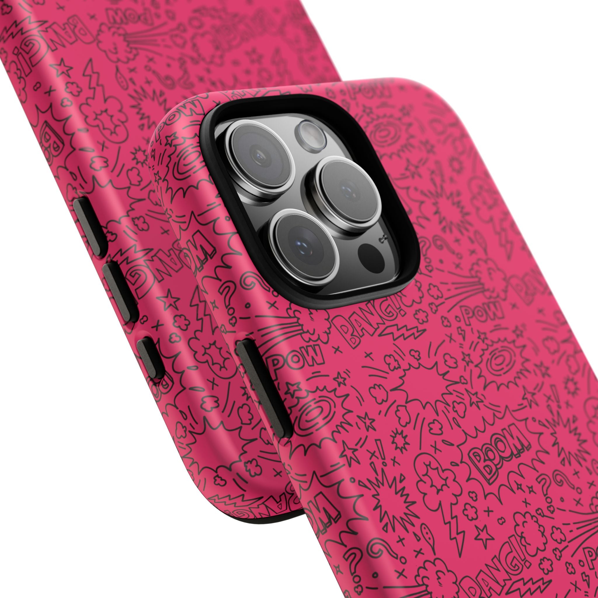 Pink Wow Tough Case for iPhone, Galaxy, or Google Pixel