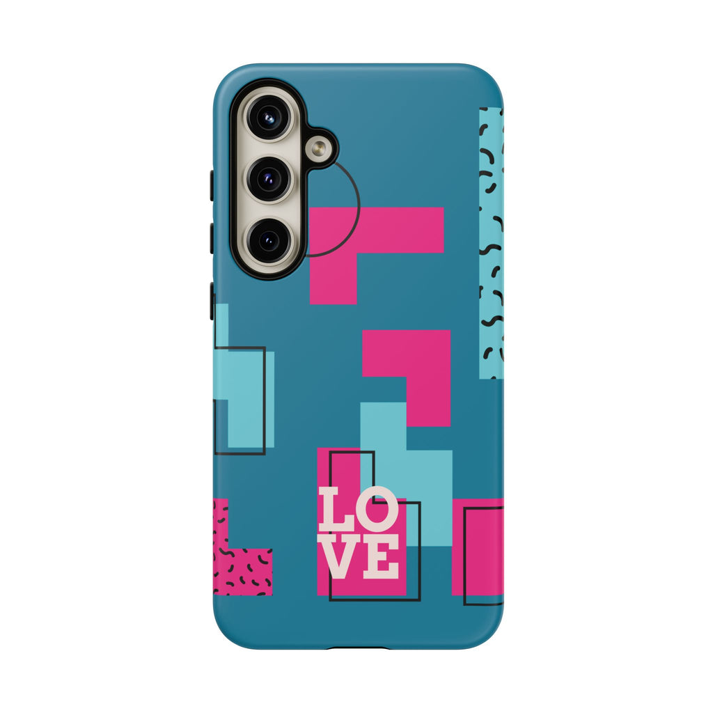 LOVE Teal Green Tough Phone Case for iPhone, Galaxy, or Google Pixel