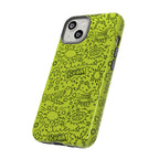 Neon Lime Wow Tough Case for iPhone, Galaxy, or Google Pixel