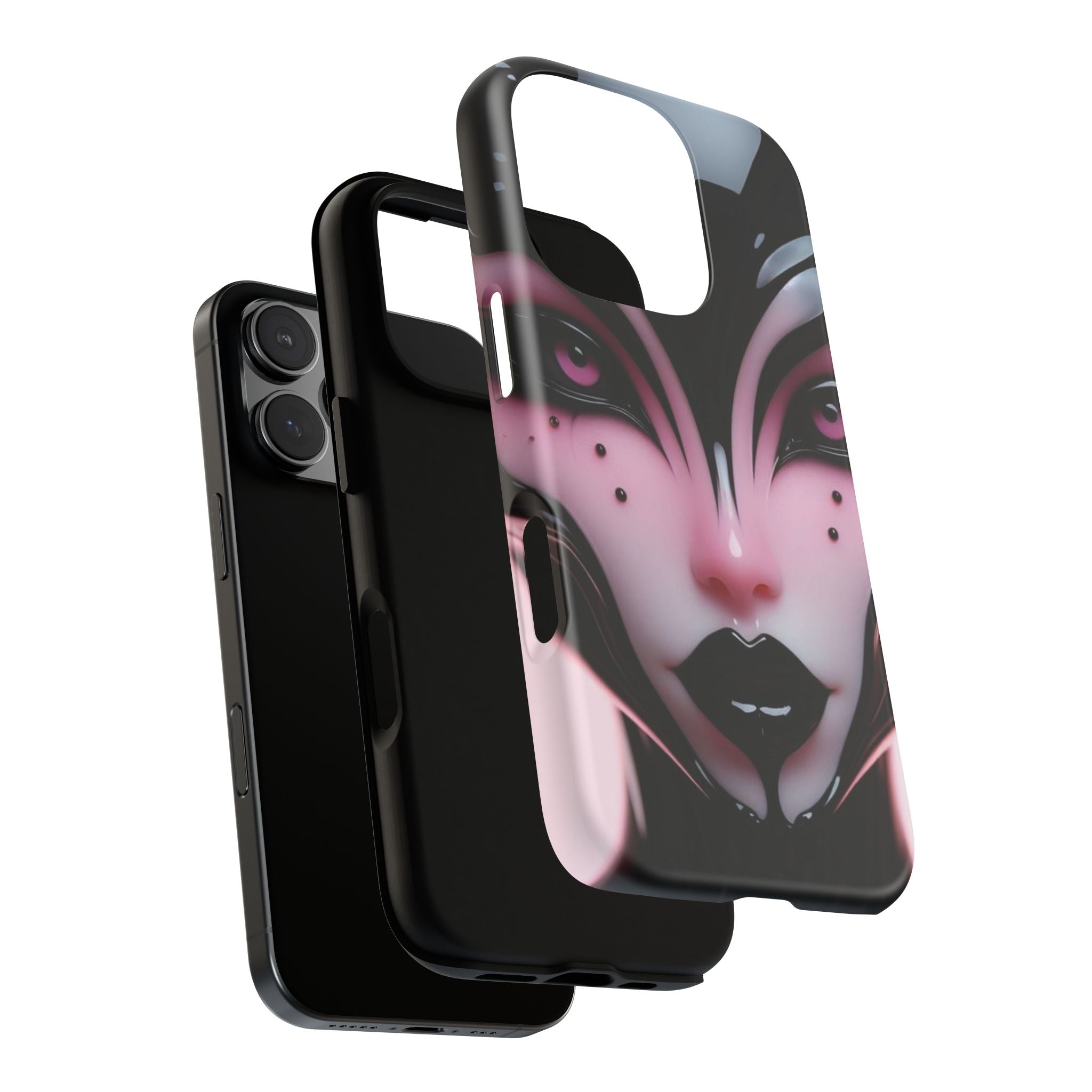 Pink Alien Tough Phone Case for iPhone, Galaxy, or Google Pixel