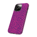 Pink Purple Leopard Tough Phone Case iPhone, Galaxy and Google Pixel