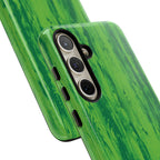 Neon Green Wood Print Tough Phone Case iPhone, Galaxy, or Google Pixel