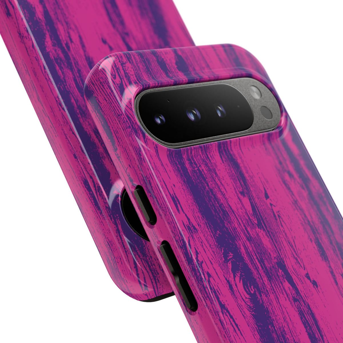 Pink Purple Wood Print Tough Phone Case iPhone, Galaxy, or Google Pixel