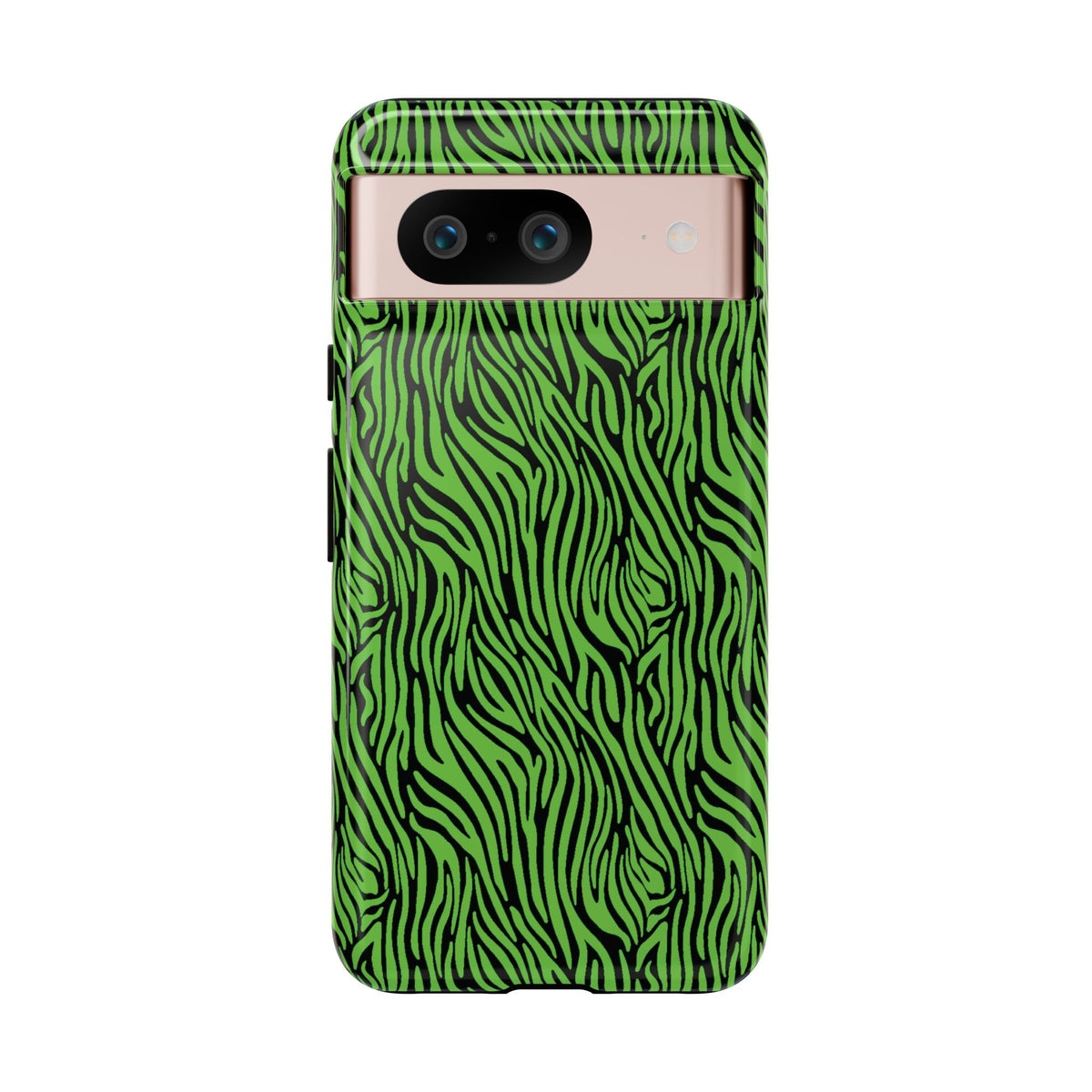 Neon Green Zebra Tough Phone Case iPhone, Galaxy, or Google Pixel