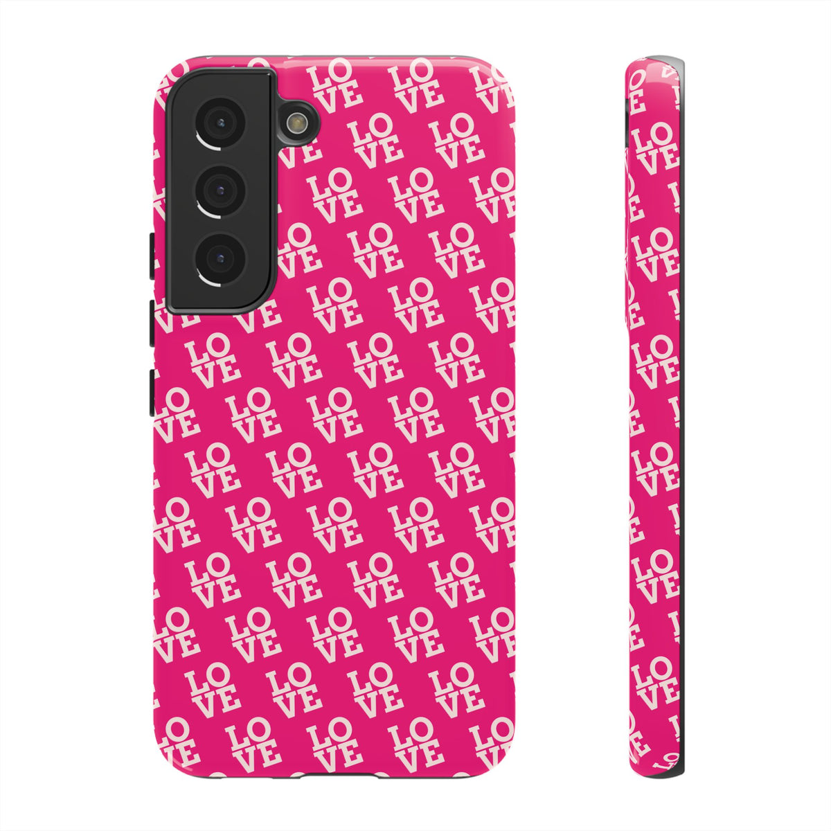 Vibrant Pink LOVE Tough Case iPhone, Galaxy, or Google Pixel