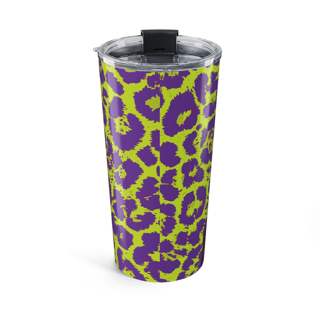 Purple Neon Lime Leopard Kz Tumbler 20oz
