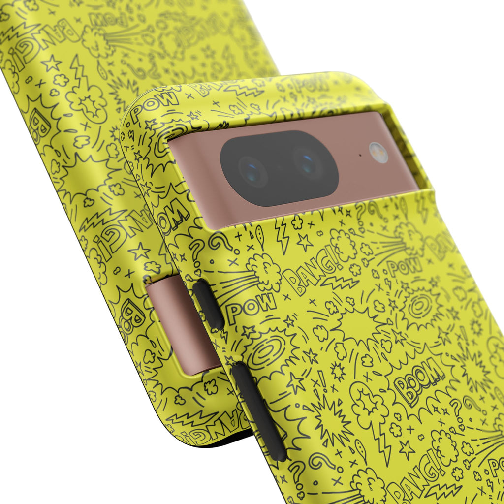 Neon Yellow Wow RG Tough Phone Case for iPhone, Galaxy, or Google Pixel