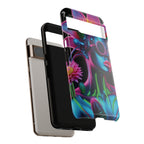 Neon Androgen Cactus Flower Tough Phone Case for iPhone, Galaxy, or Google Pixel