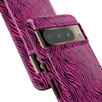 Pink Zebra Tough Phone Case for iPhone, Galaxy, or Google Pixel