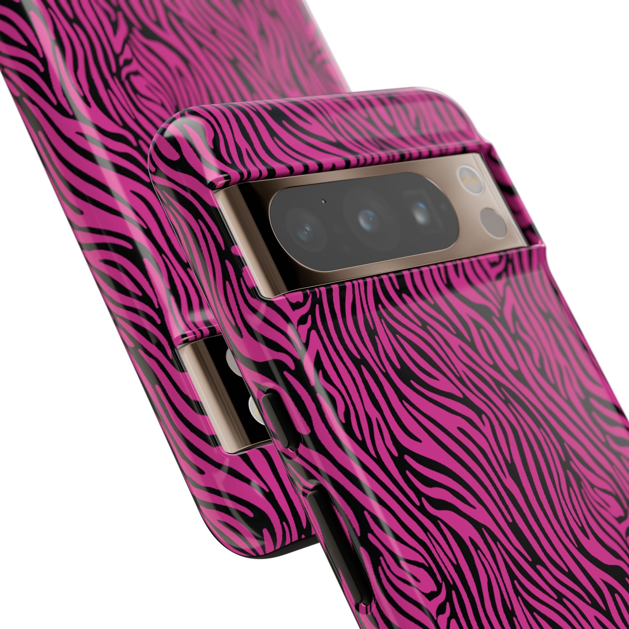 Pink Zebra Tough Phone Case for iPhone, Galaxy, or Google Pixel