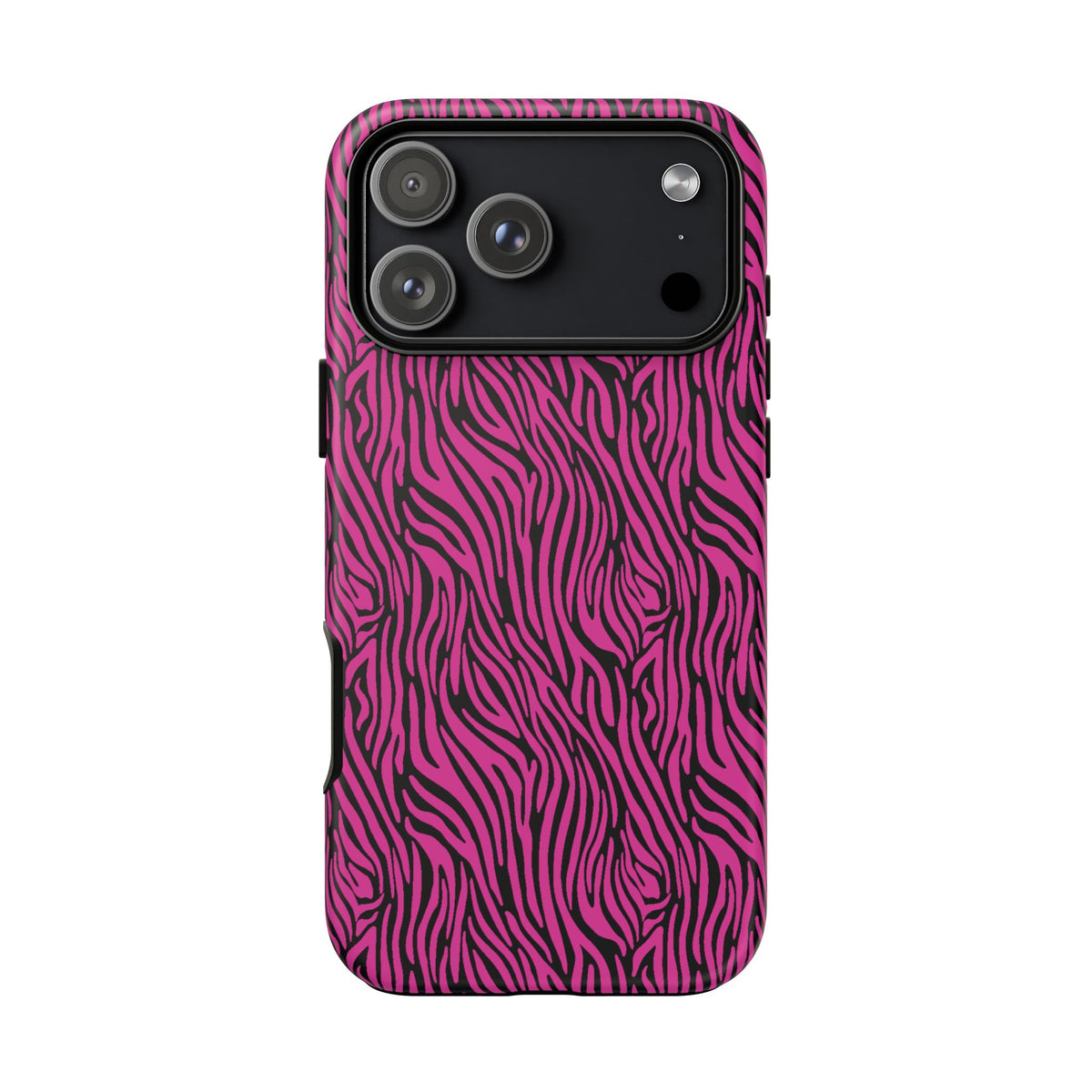 Pink Zebra Tough Phone Case for iPhone, Galaxy, or Google Pixel