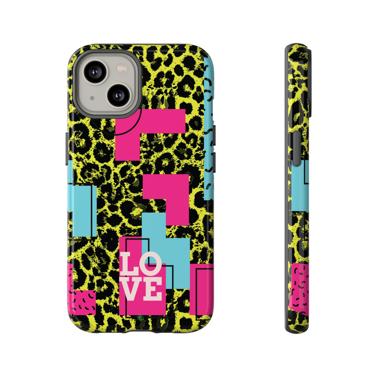 LOVE Neon Yellow RG Phone Case iPhone, Galaxy and Google Tough Cases