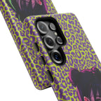 Purple Neon Lime Leopard Kz Tough Case for iPhone, Galaxy, or Google Pixel