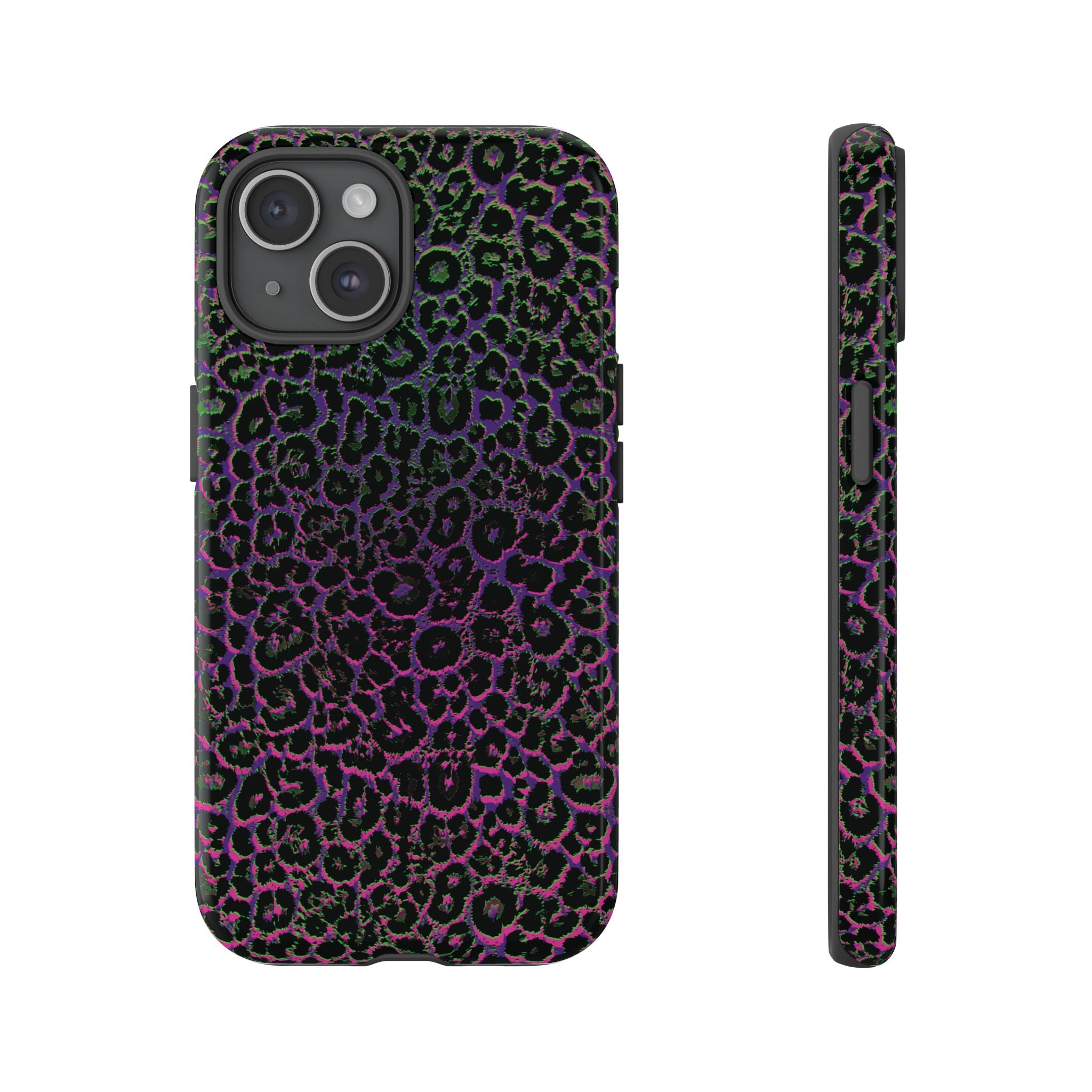 Colorful Leopard Tough Phone Case for iPhone, Galaxy, or Google Pixel