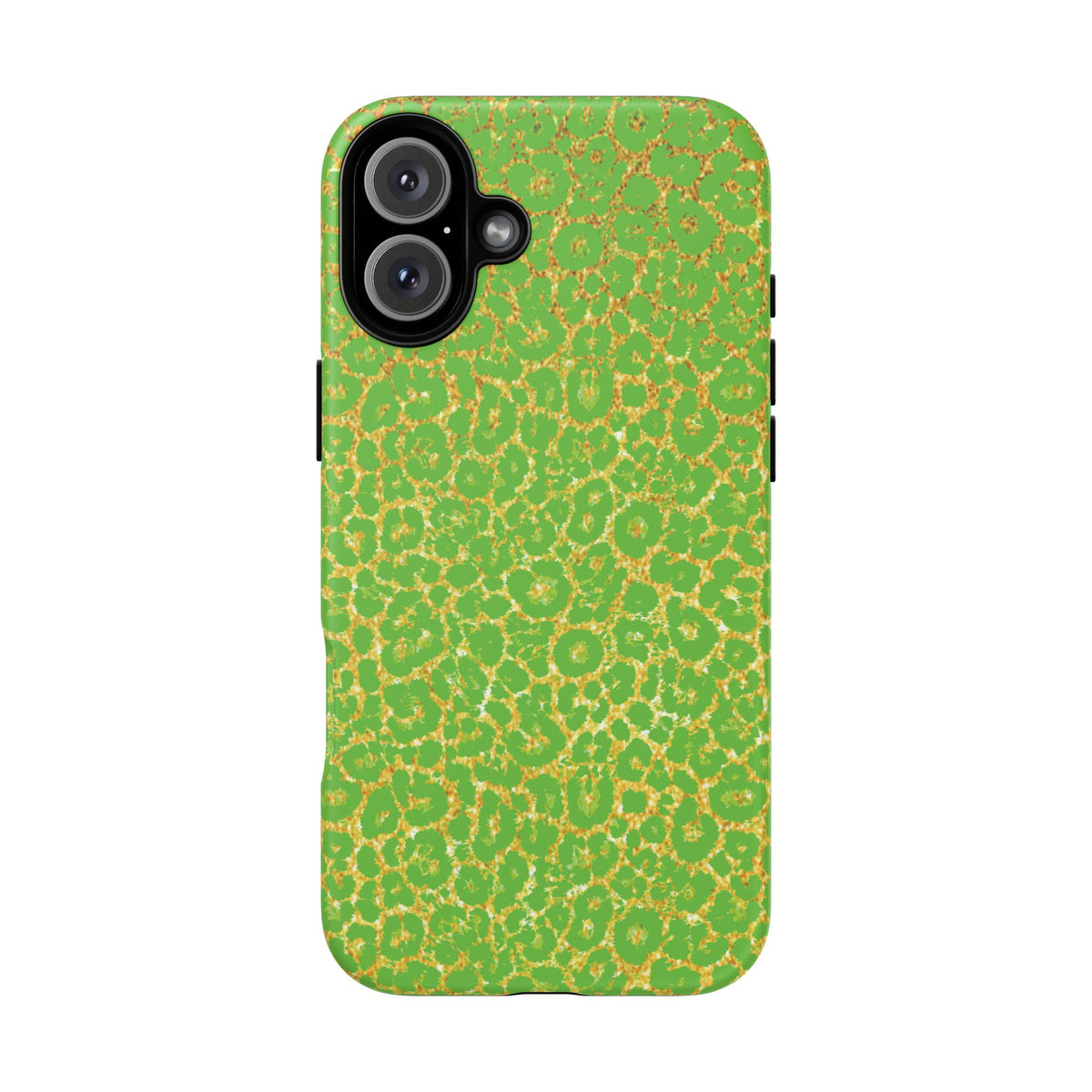 Neon Green Gold Leopard Tough Phone Case iPhone, Galaxy, or Google Pixel