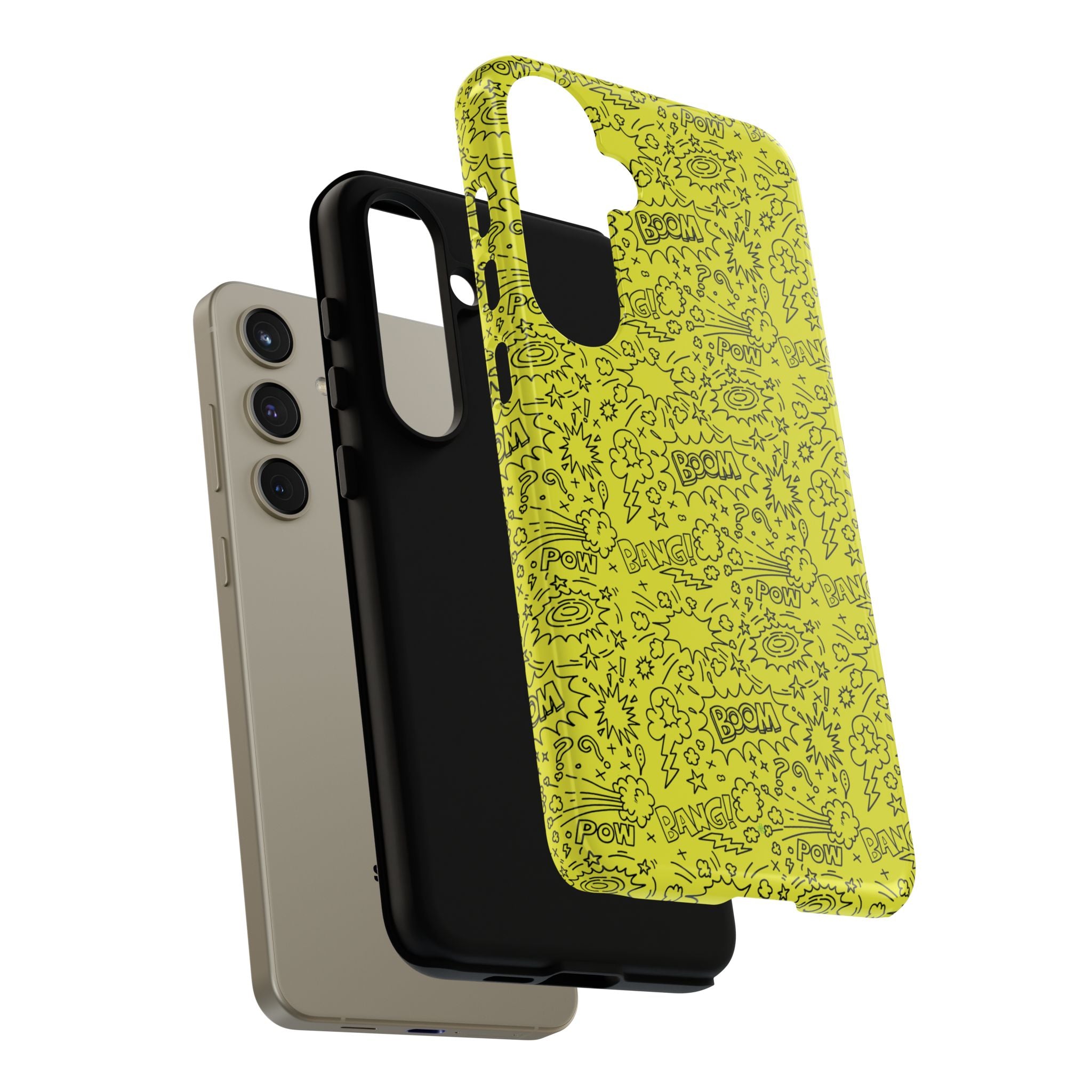 Neon Yellow Wow RG Tough Phone Case for iPhone, Galaxy, or Google Pixel