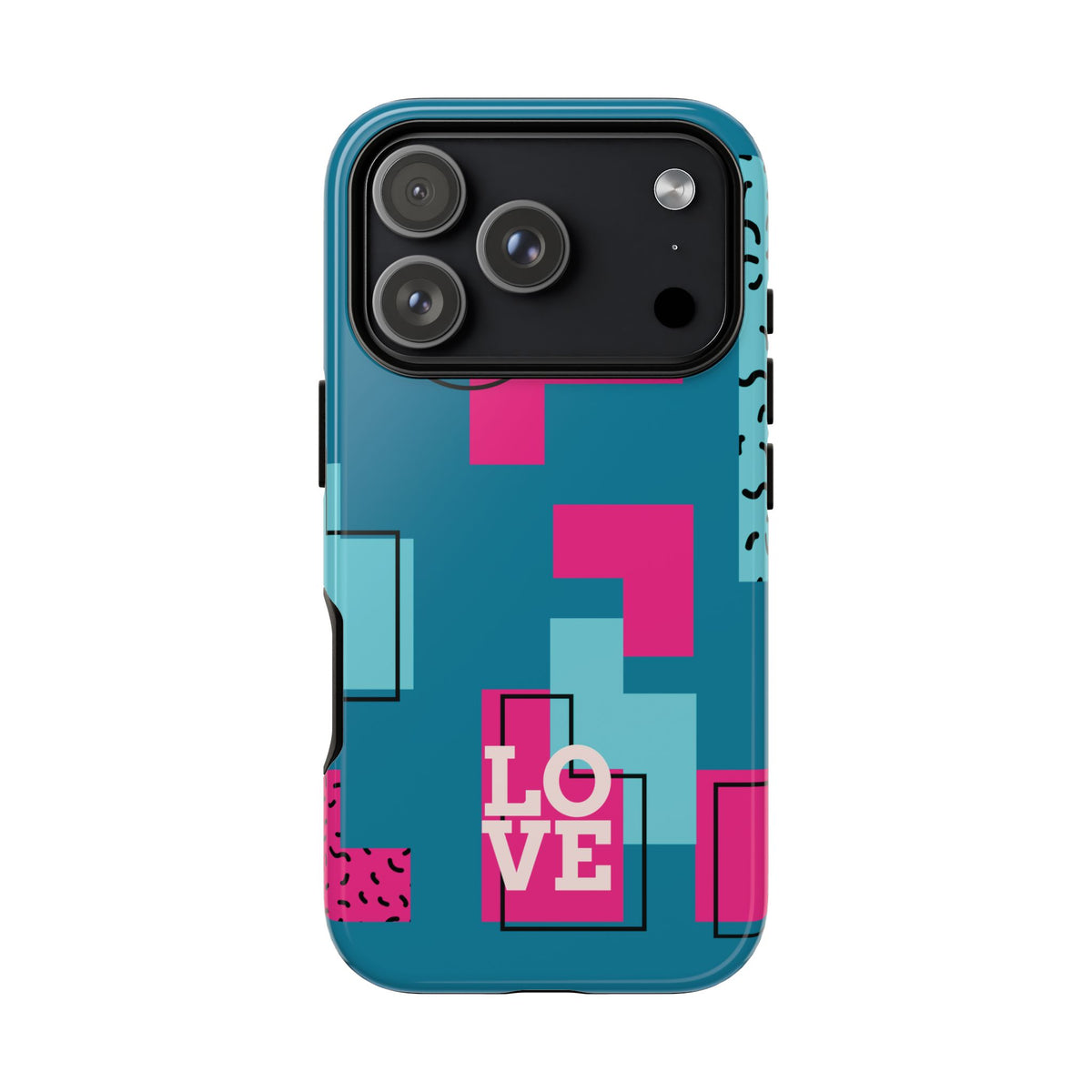 LOVE Teal Green Tough Phone Case for iPhone, Galaxy, or Google Pixel