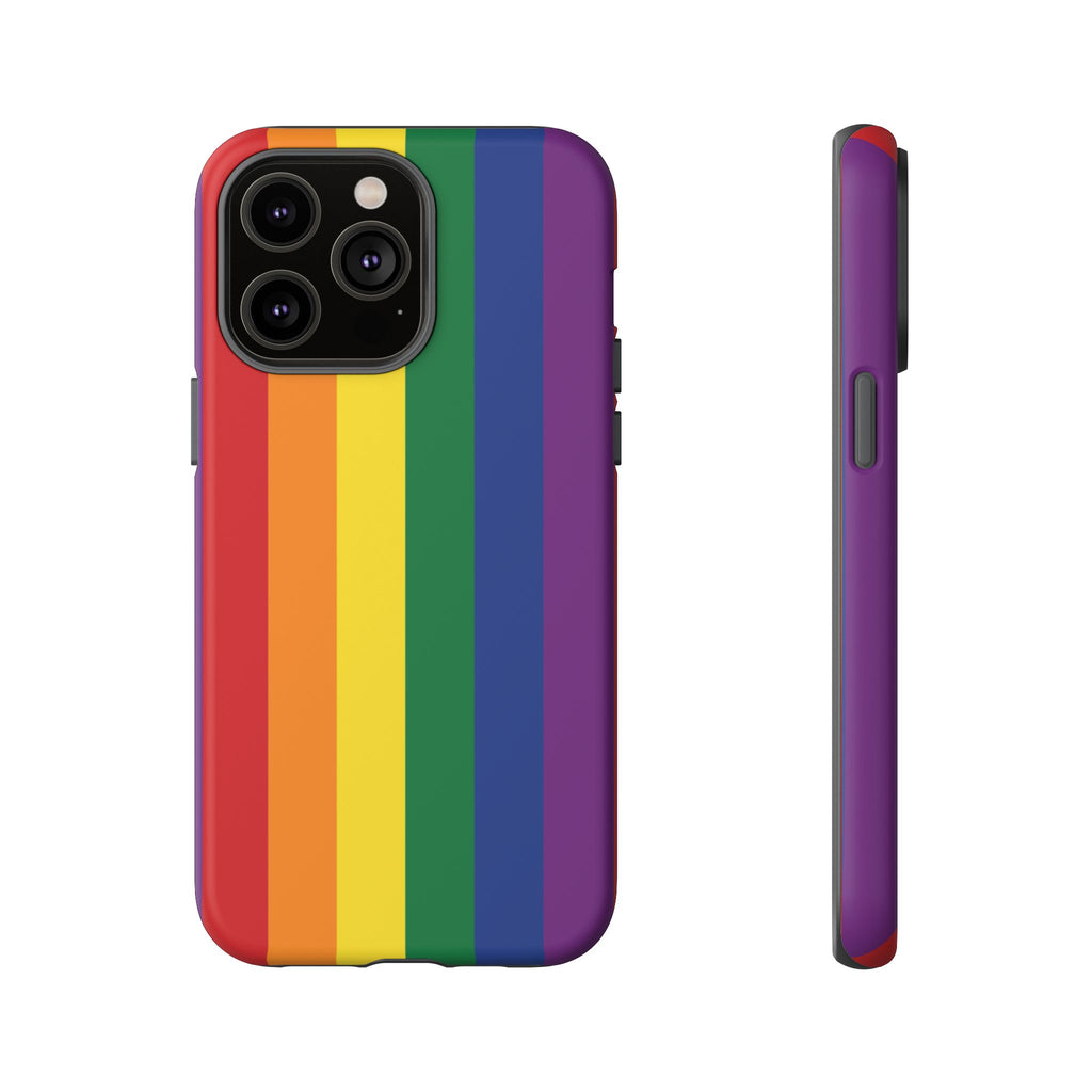 LGBTQ Rainbow Flag Tough Phone Case for iPhone, Galaxy, or Google Pixel