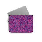 Zebra Print Pink Blue Laptop Sleeve