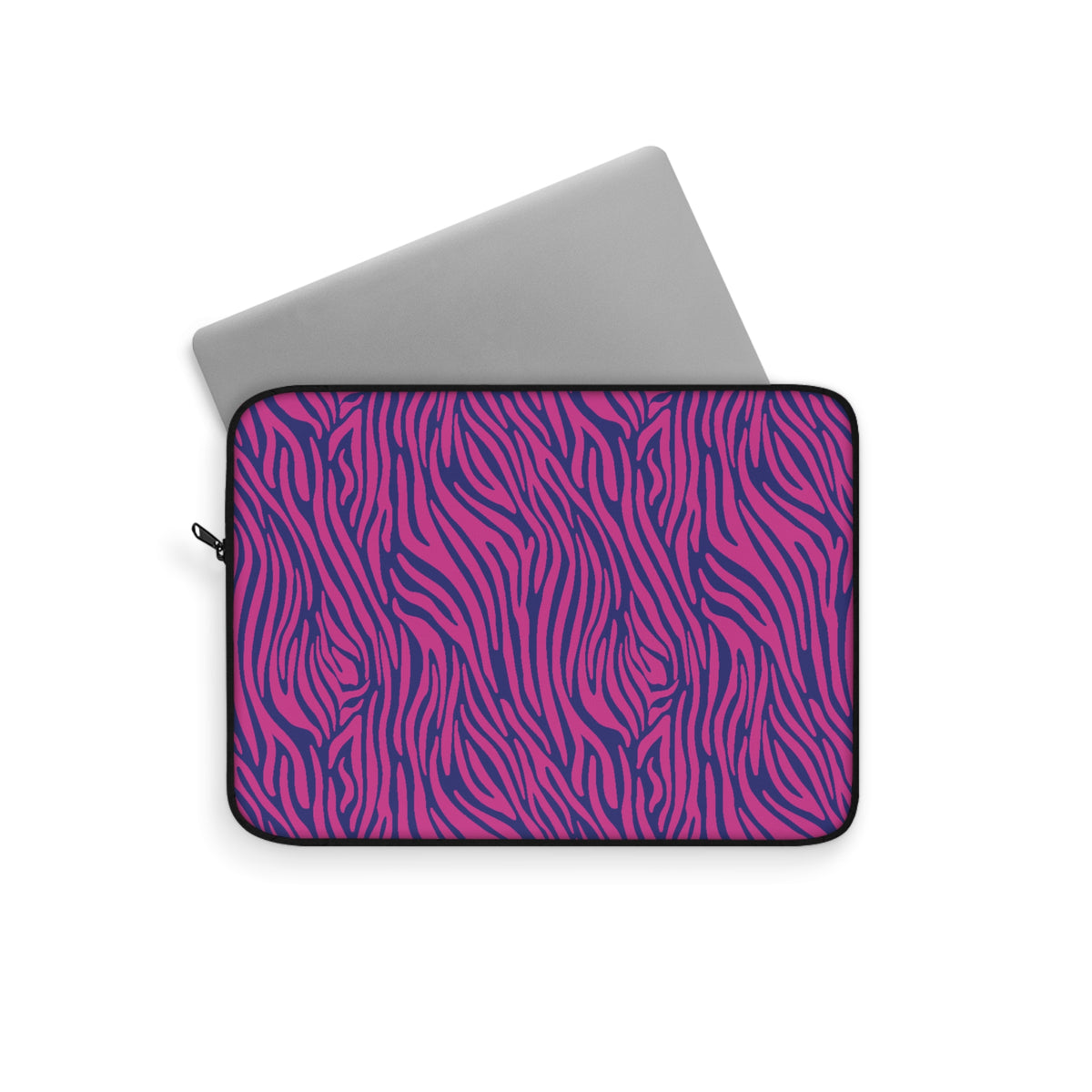 Zebra Print Pink Blue Laptop Sleeve
