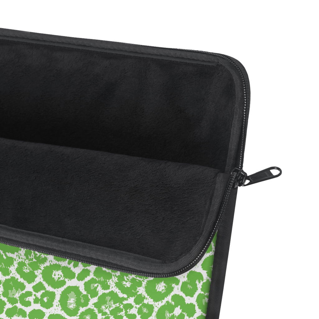 Neon Green Leopard Print 13" Laptop Sleeve