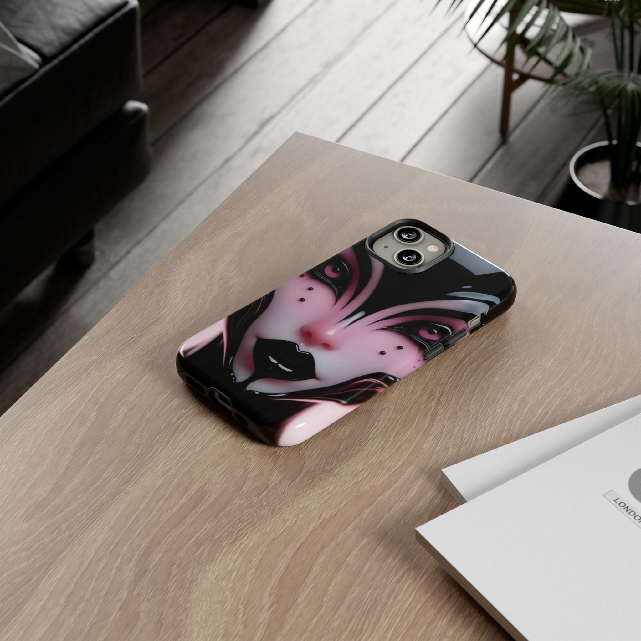 Pink Alien Tough Phone Case for iPhone, Galaxy, or Google Pixel