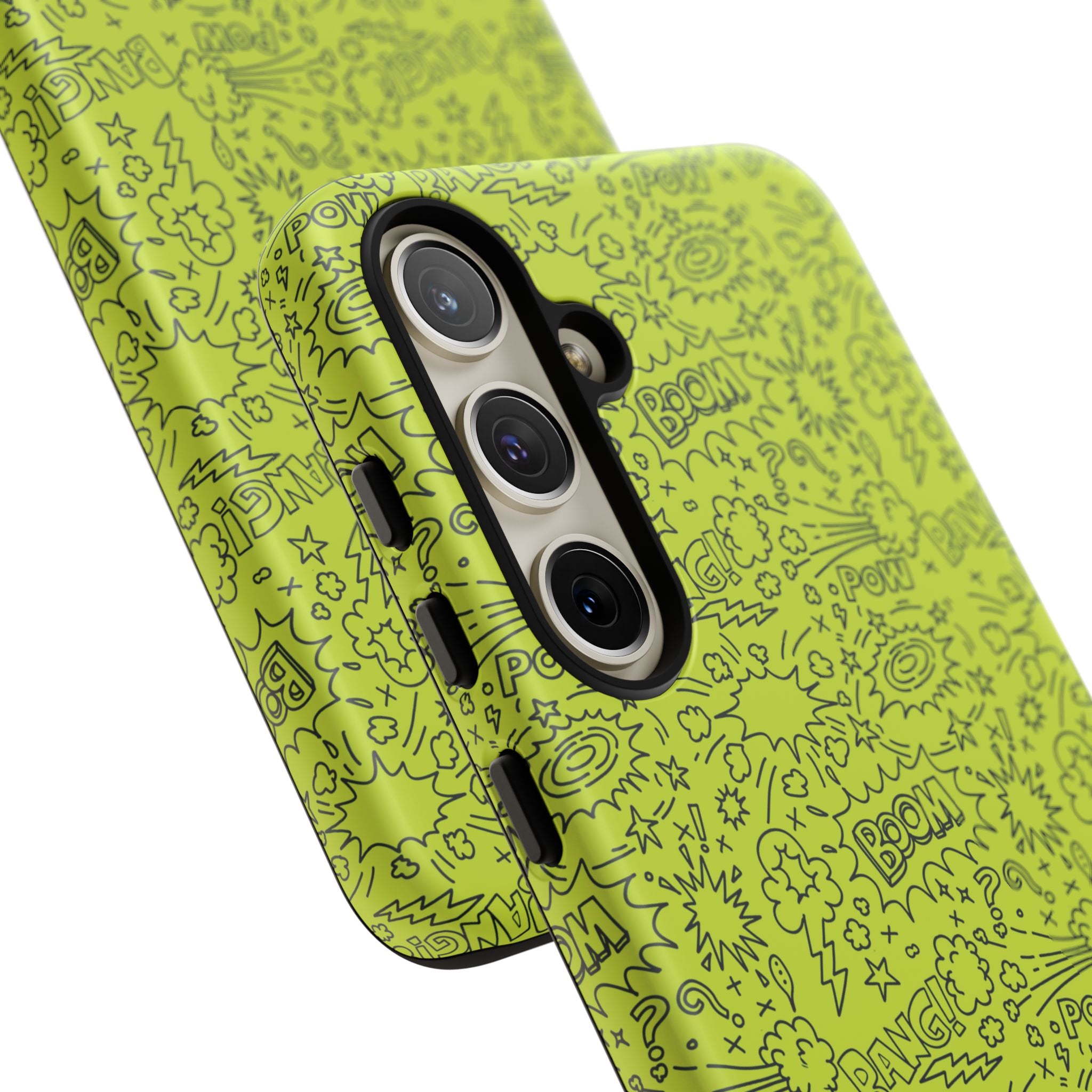 Neon Lime Wow Tough Case for iPhone, Galaxy, or Google Pixel
