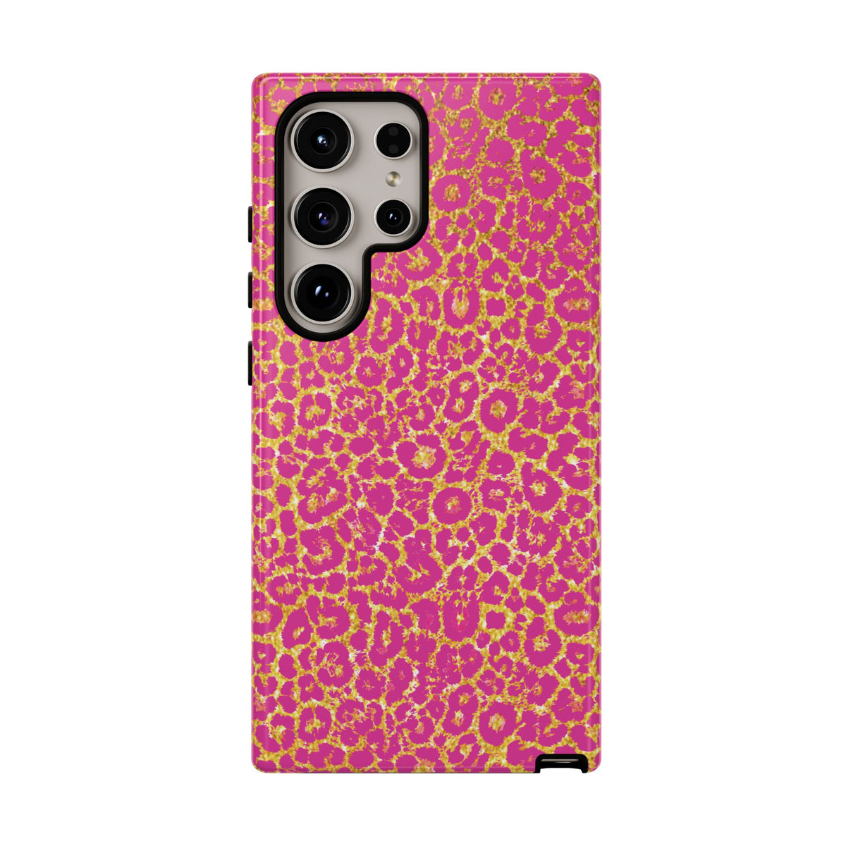 Pink Gold Leopard Tough Case for iPhone, Galaxy, or Google Pixel