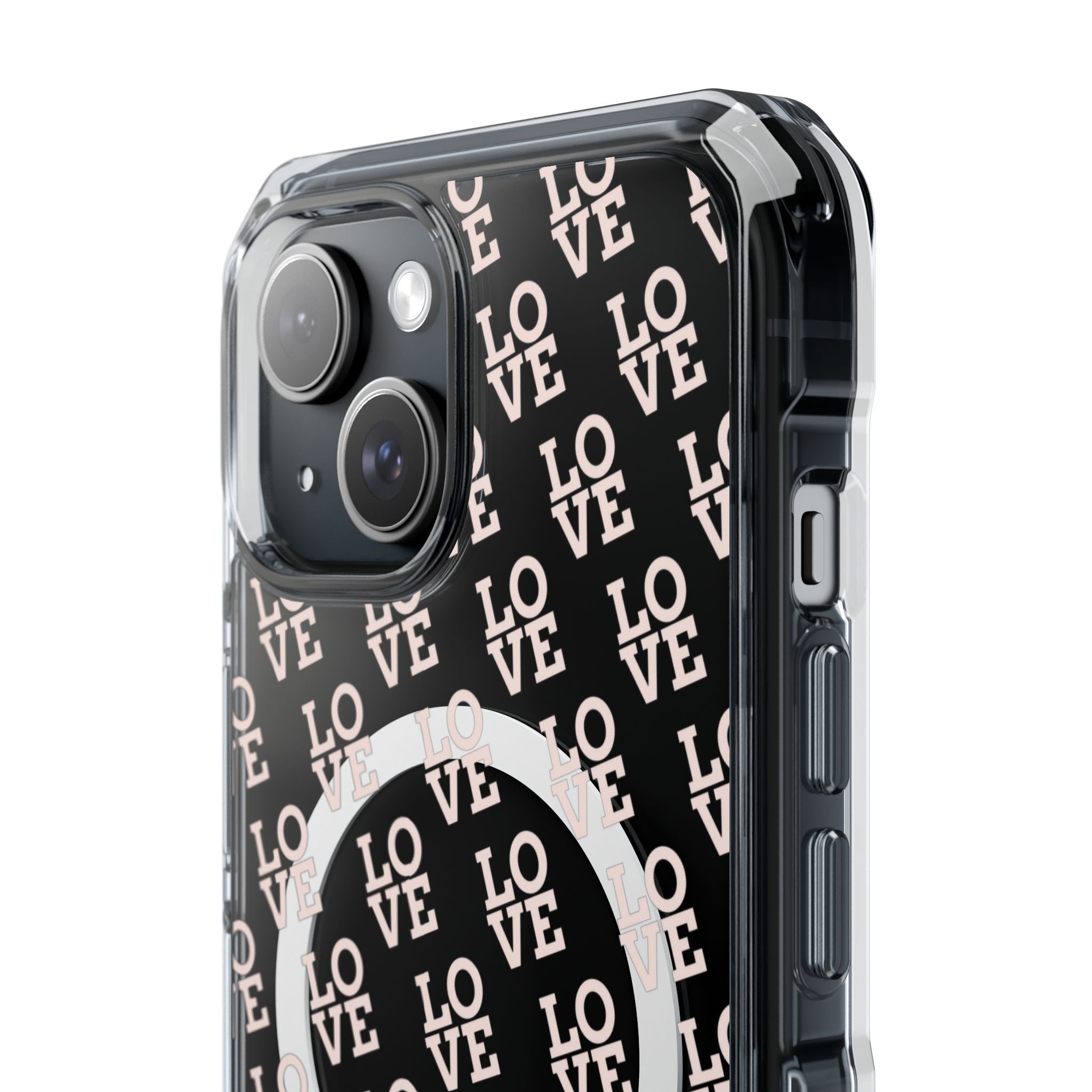 LOVE Magnetic iPhone 14, 15, 16 Series Clear Impact Cases