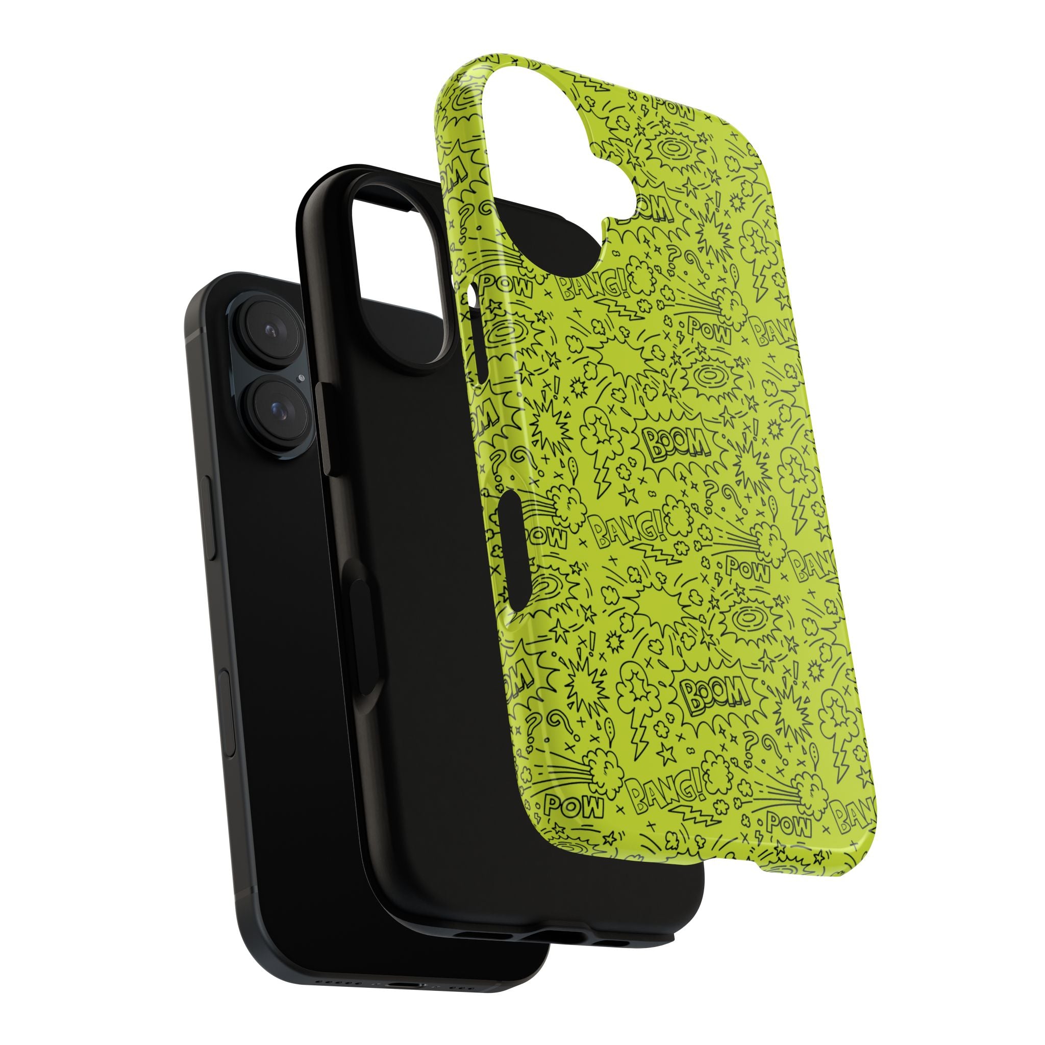 Neon Lime Wow Tough Case for iPhone, Galaxy, or Google Pixel