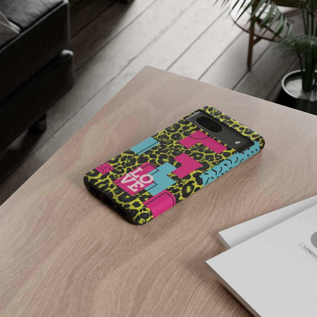 LOVE Neon Yellow RG Phone Case iPhone, Galaxy and Google Tough Cases